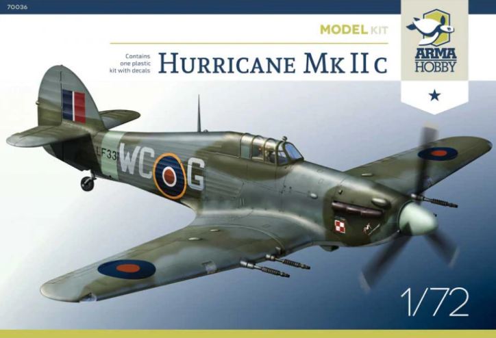 70036  авиация  Hurricane Mk IIc  (1:72)