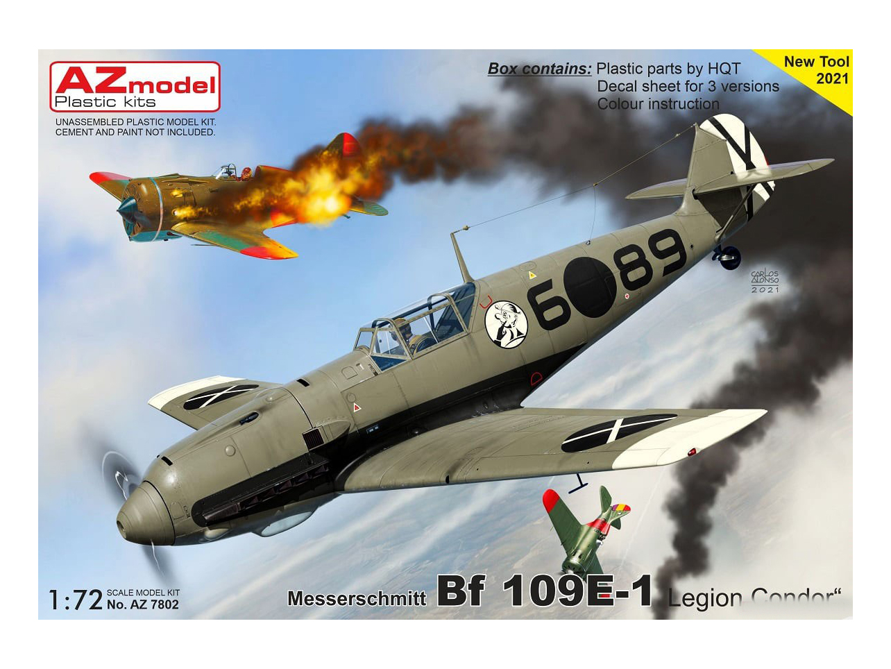 AZ7802  авиация  Bf-109E-1 „Legion Condor“  (1:72)