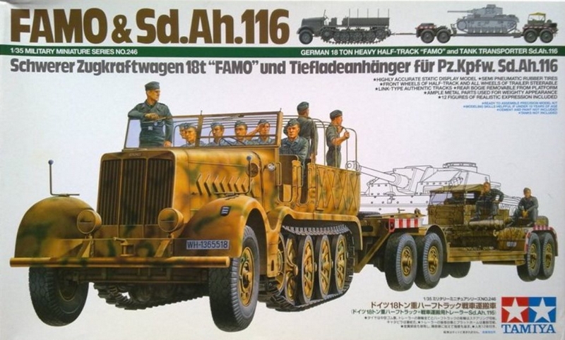 35246  Техника и вооружение  Sd.Kfz.9 FAMO с прицепом Sd.Ah.116 (1:35)