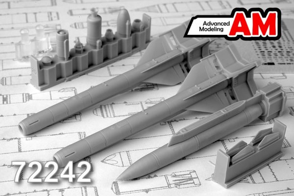 AMC 72242  дополнения из смолы  Авиационная управляемая ракета Х-59М с пусковой АКУ-58  (1:72)