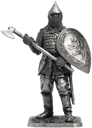 274 M  миниатюра  Русский воин с топором, 14 век