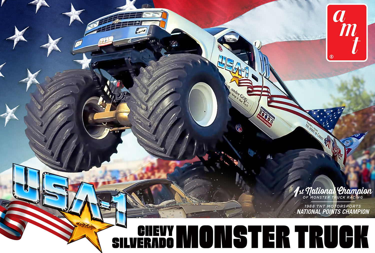 1252  автомобили и мотоциклы  Chevrolet Silverado USA-1 Monster Truck  (1:25)