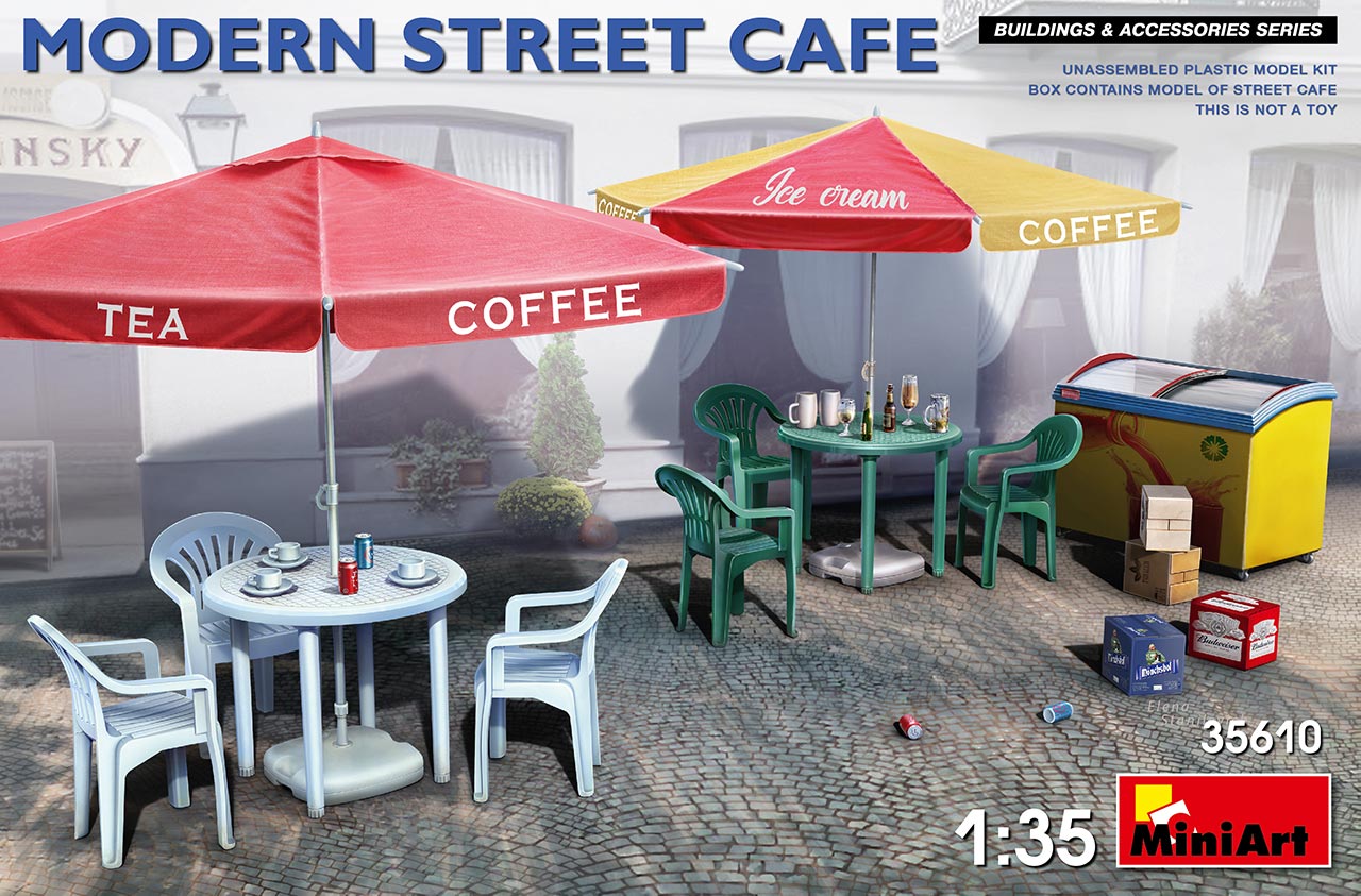 35610  наборы для диорам  MODERN STREET CAFE  (1:35)