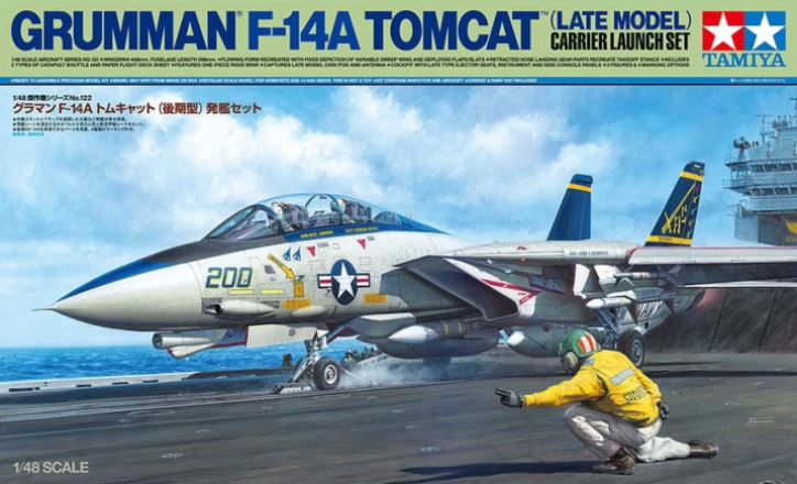 61122  авиация  Grumman F-14A Tomcat Carrier Launch Set  (1:48)