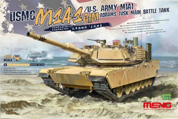 TS-032  техника и вооружение  USMC M1A1 AIM/U.S. Army M1A1 Abrams Tusk Main Battle Tank  (1:35)