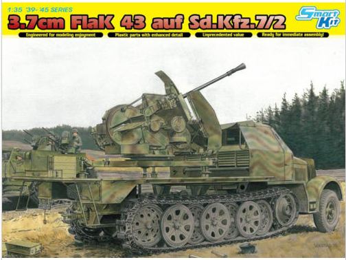 6553  техника и вооружение  САУ 3.7 см Flak 43 auf Sd.Kfz.7 / 2  (1:35)