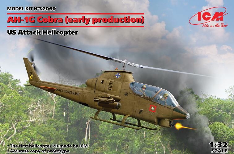 32060  авиация  AH-1G Cobra (early) US Attack Helicopter  (1:32)