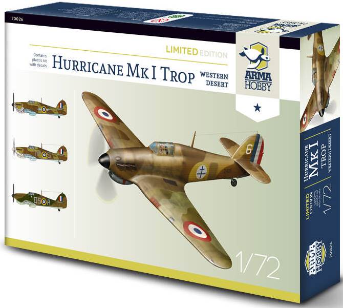70026  авиация  Hurricane Mk I trop Western Desert Limited Edition  (1:72)