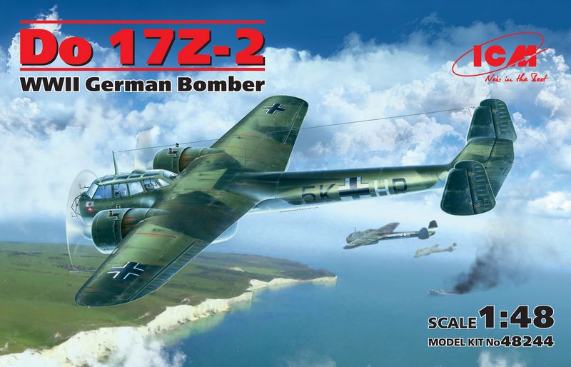 48244  авиация  Do-17Z-2, WWII German Bomber  (1:48)