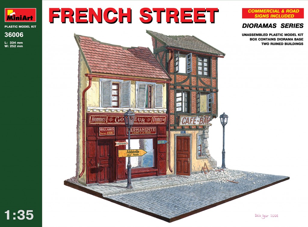 36006  наборы для диорам  FRENCH STREET  (1:35)