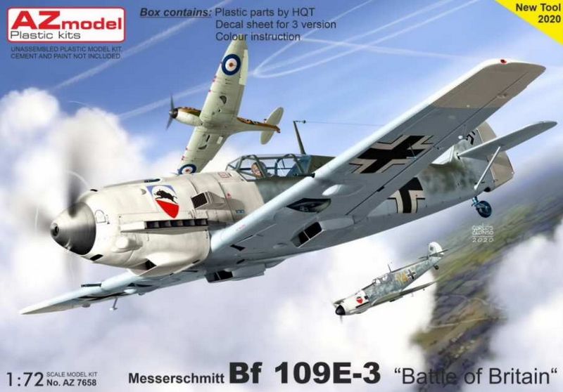 AZ7658  авиация  Bf-109E-3 "Battle of Britain"  (1:72)