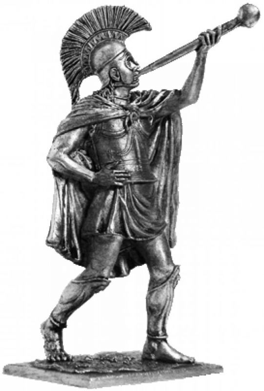 207 A  миниатюра  Греческий трубач, 5 век до н.э.