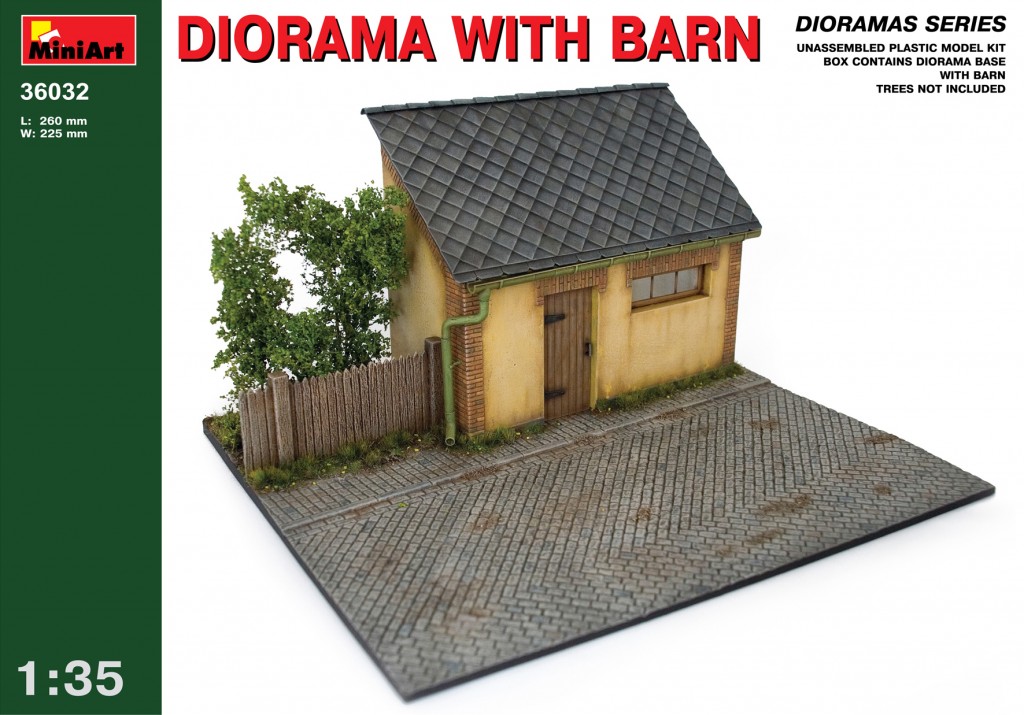 36032  наборы для диорам  DIORAMA WITH BARN  (1:35)