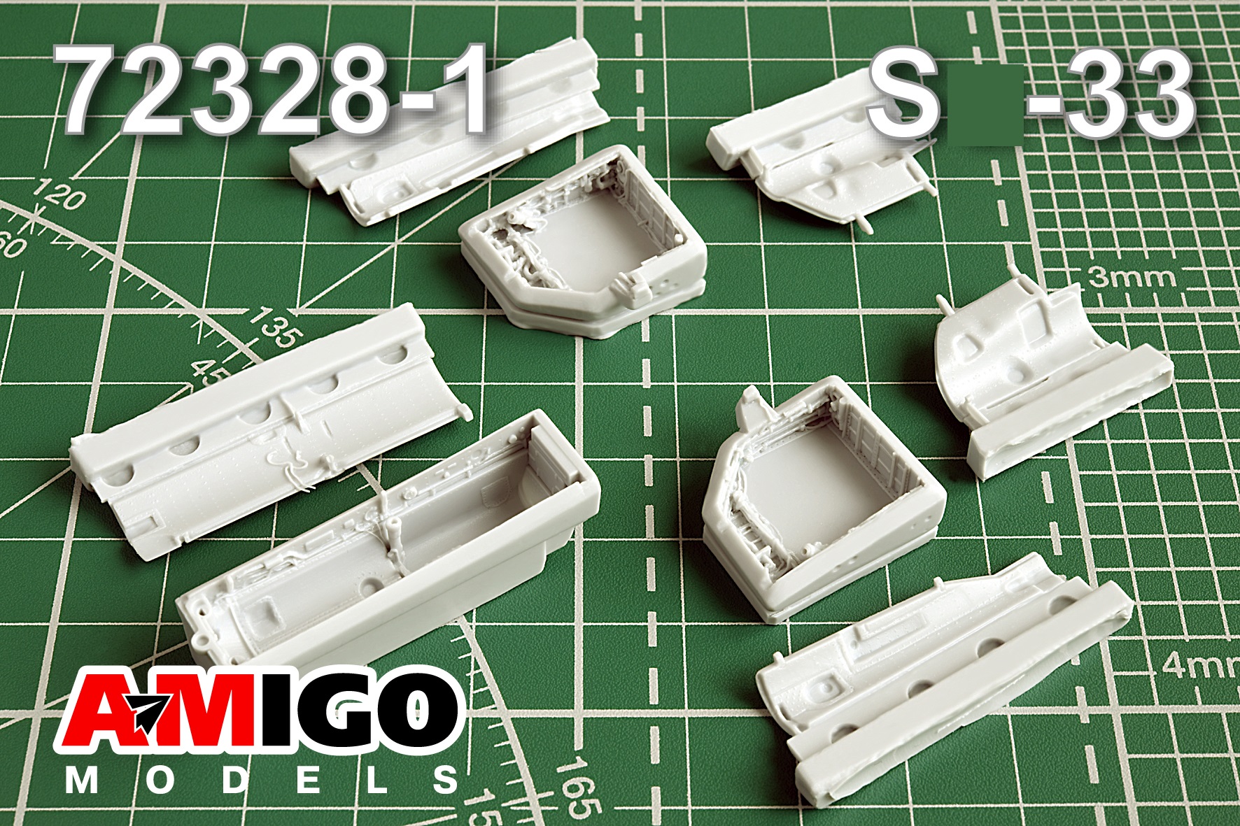 AMG 72328-1  дополнения из смолы  Ниши шасси С-33 (Звезда)  (1:72)