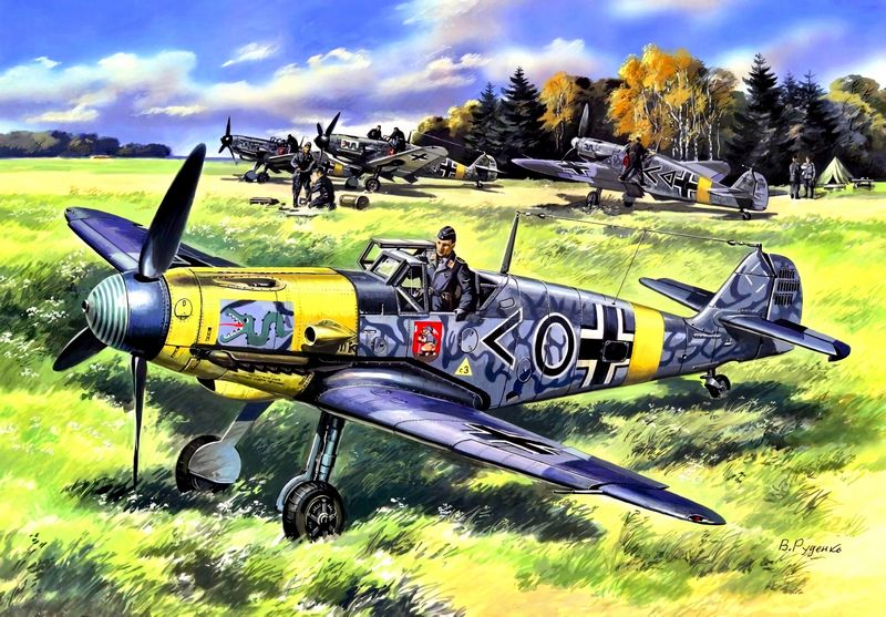 48102  авиация  Bf-109F-2 (1:48)