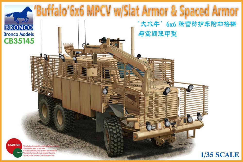 CB35145  техника и вооружение  'Buffalo' 6x6 MPCV w/Slat Armor & Spaced Armor  (1:35)
