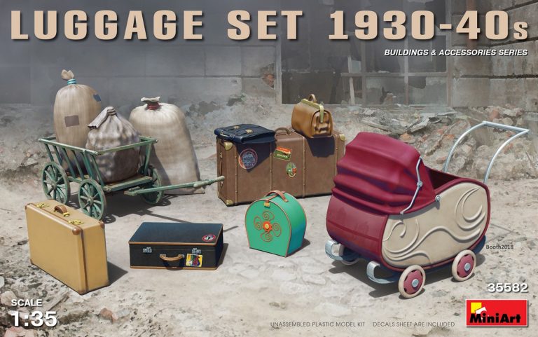 35582  наборы для диорам  LUGGAGE SET 1930-40s  (1:35)