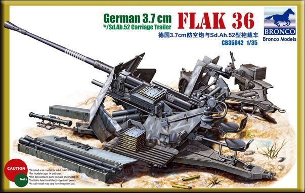CB35042  техника и вооружение  German 3.7 cm Flak 36 (1:35)