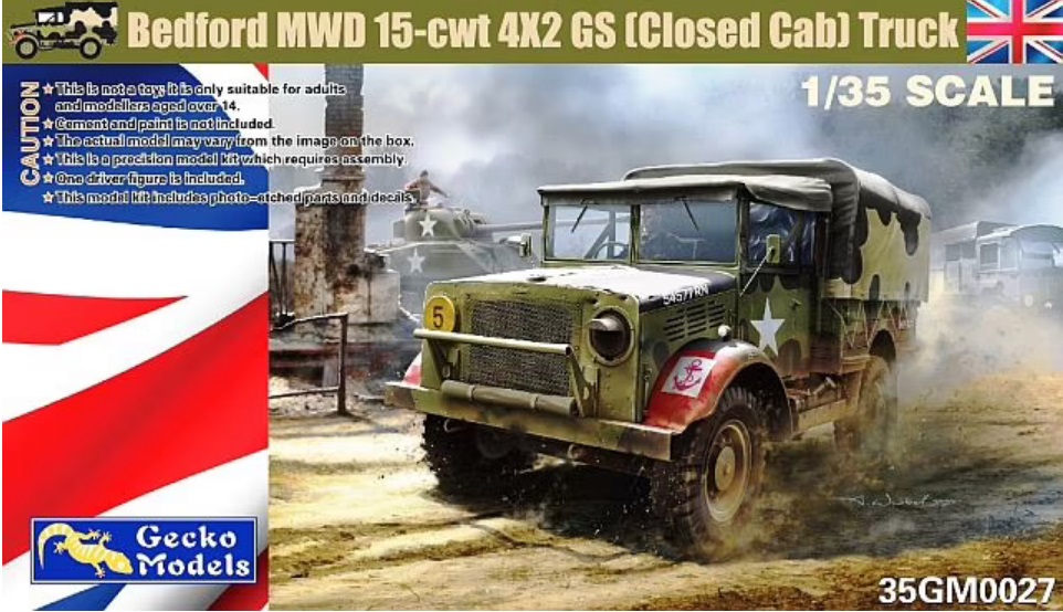 35GM0027  техника и вооружение  Bedford MWD 15-cwt 4x2 GS (closed cab) Truck  (1:35)