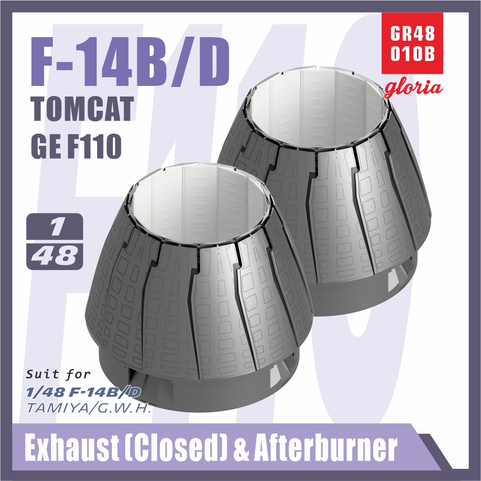 GR48010B  дополнения из смолы  F-14B/D F110-GE-400 Exhaust Nozzle(CLOSED)  (1:48)