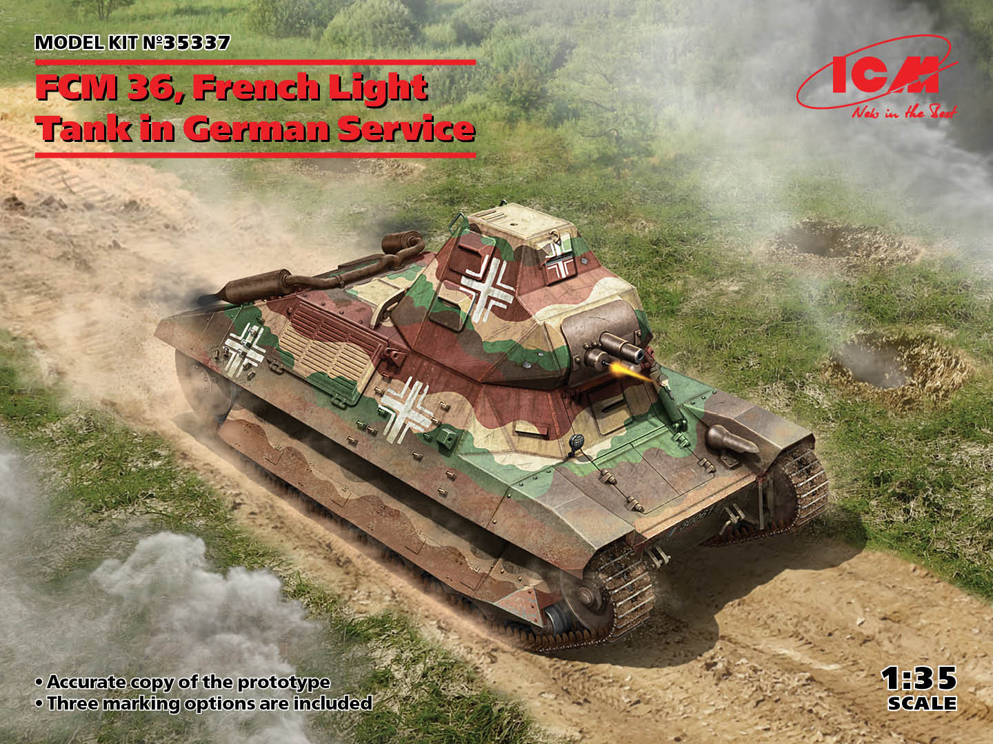 35337  техника и вооружение  FCM 36 French Light Tank in German Service  (1:35)