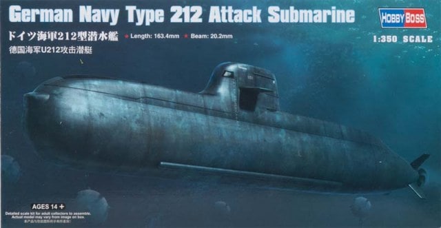 83527  подводная лодка   German Type 212 Attack Submarine  (1:350)