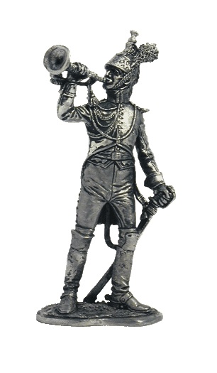046 N  миниатюра  Трубач гвардейского драгунского полка, Франция 1806-13