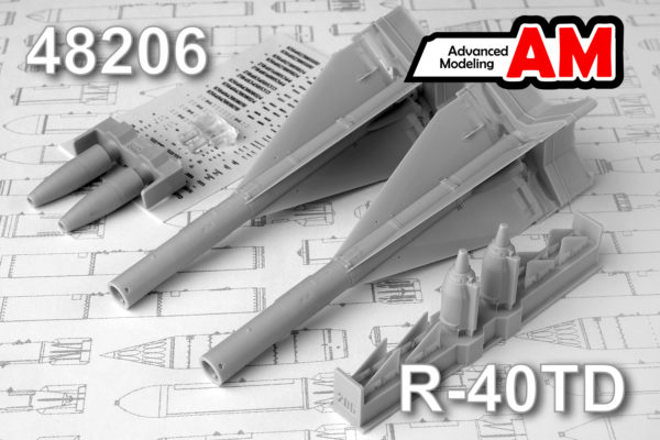 AMC 48206  дополнения из смолы  Р-40ТД Авиационная управляемая ракета класса «Воздух-воздух»  (1:48)