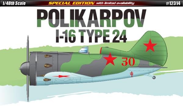 12314  авиация  I-16 Type 24 Special Edition  (1:48)