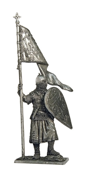 244 M  миниатюра  Русский дружинник со стягом, 13 век
