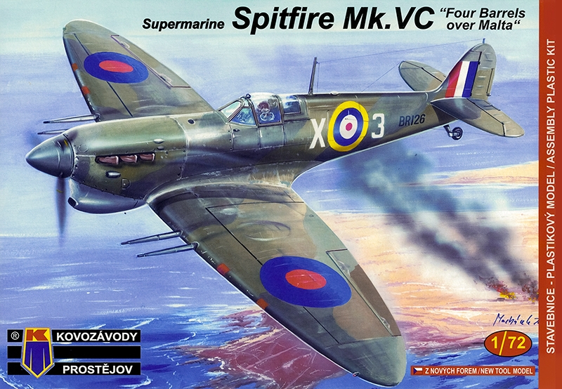 KPM0121  авиация  Spitfire Mk.Vc „Four Barrels over Malta“  (1:72)