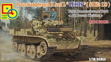 MC16003  техника и вооружение  PzKpfW II Ausf.L "Luchs" (Sd Kfz 123) 4th Panzer Division  (1:16)