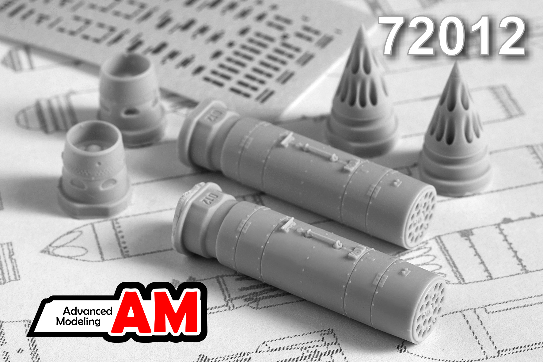 AMC 72012  дополнения из смолы  Б-8M блок НАР  (1:72)