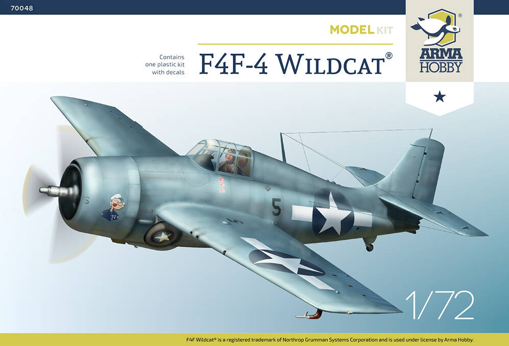 70048  авиация  F4F-4 Wildcat  (1:72)