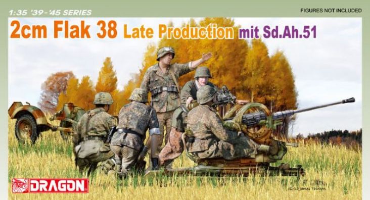 6546  техника и вооружение  2cm Flak 38 Late Production mit Sd.Ah.51  (1:35)