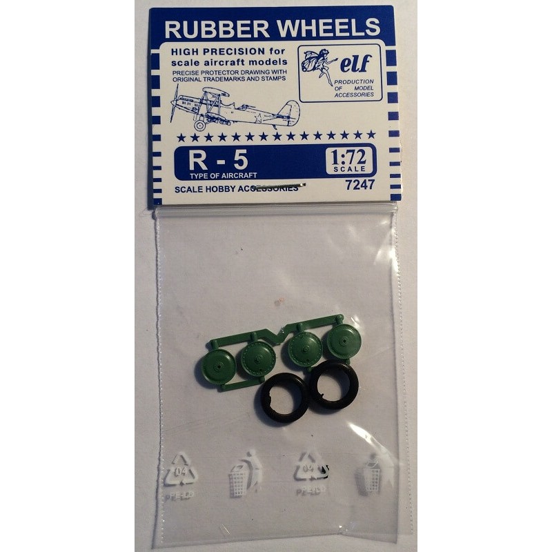 7247  дополнения из пластика  Rubber Wheels. Поликарпов Р-5  (1:72)
