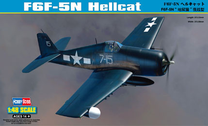 80341  авиация  F6F-5N Hellcat  (1:48)