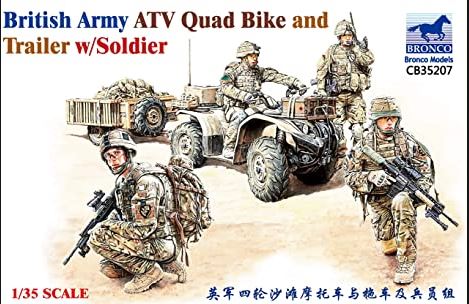 CB35207  техника и вооружение  British Army ATV Quad Bike and Trailer w/Soldier  (1:35)