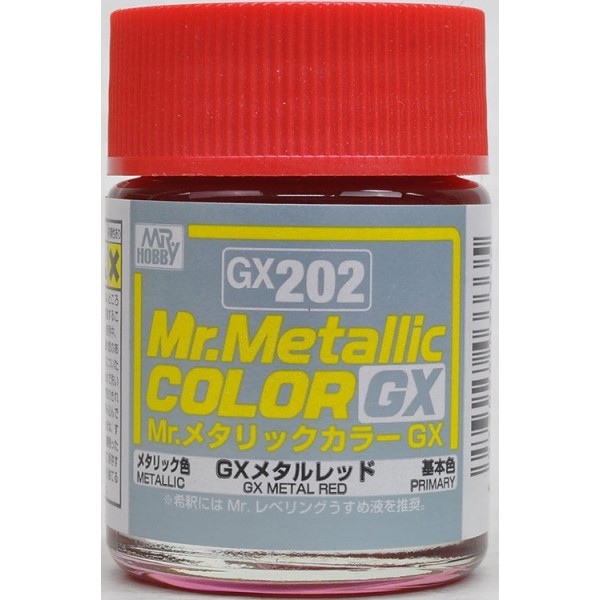 GX202  краска 18мл  Metal Red