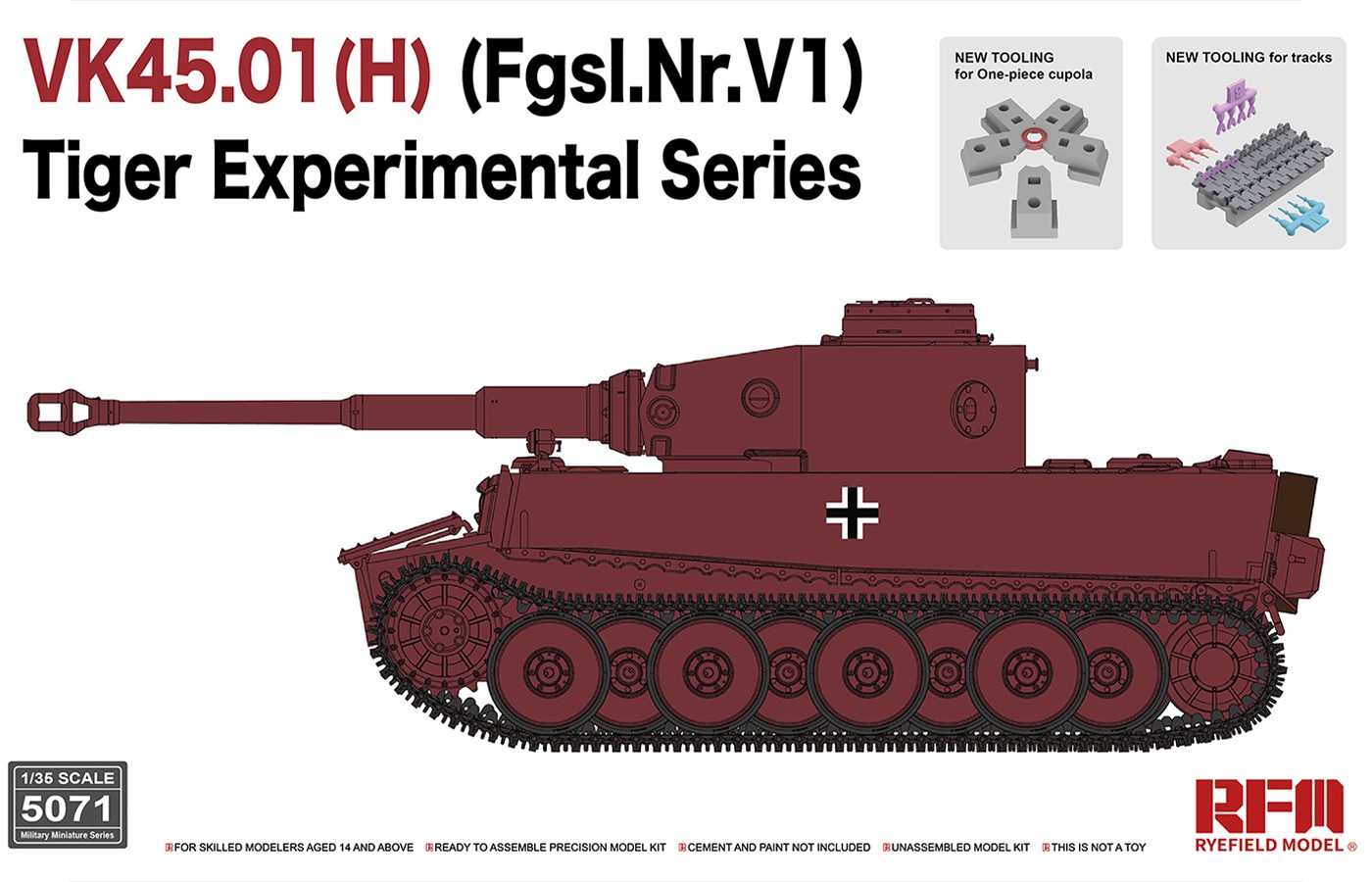 RM-5071  техника и вооружение  VK45.01(H) (Fgsl.Nr.V1) Tiger Experimental Series  (1:35)