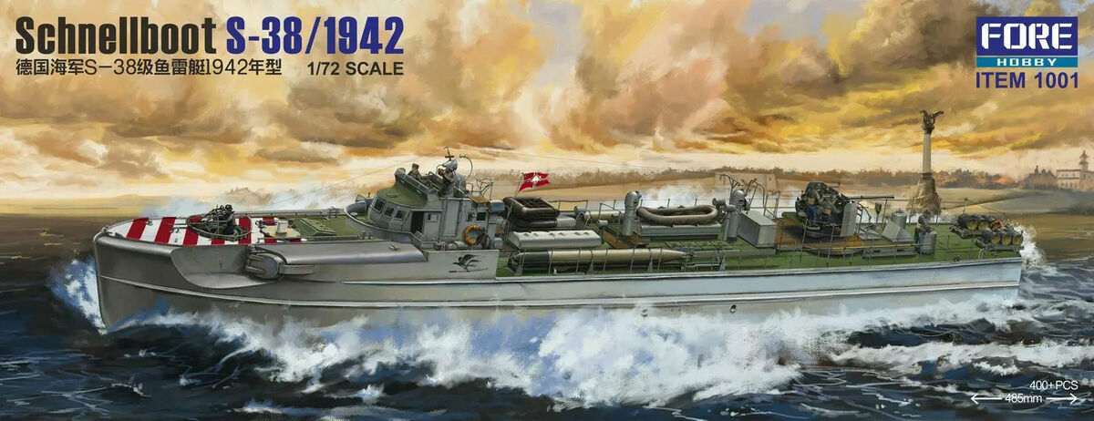 1001  флот  Schnellboot S-38 1942  (1:72)