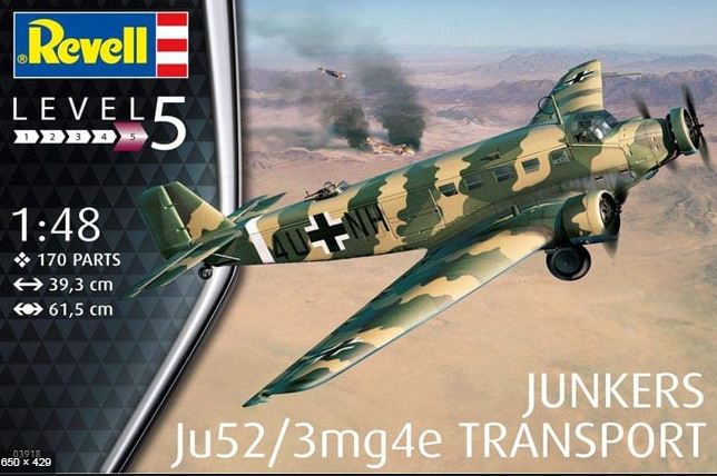 03918  авиация  Junkers Ju-52/3mg4e Transport  (1:48)