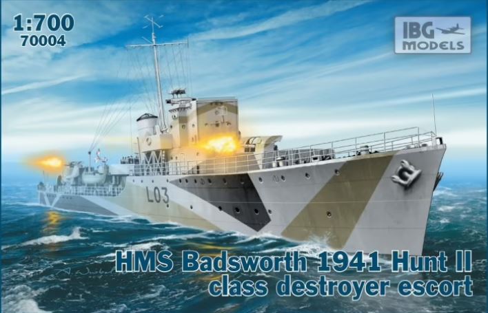 70004IBG  флот  HMS Badsworth 1941 Hunt II class destroyer escort  (1:700)