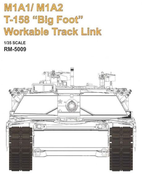 RM-5009  траки наборные  M1A1/M1A2 T-158 Workable Track Link (1:35)