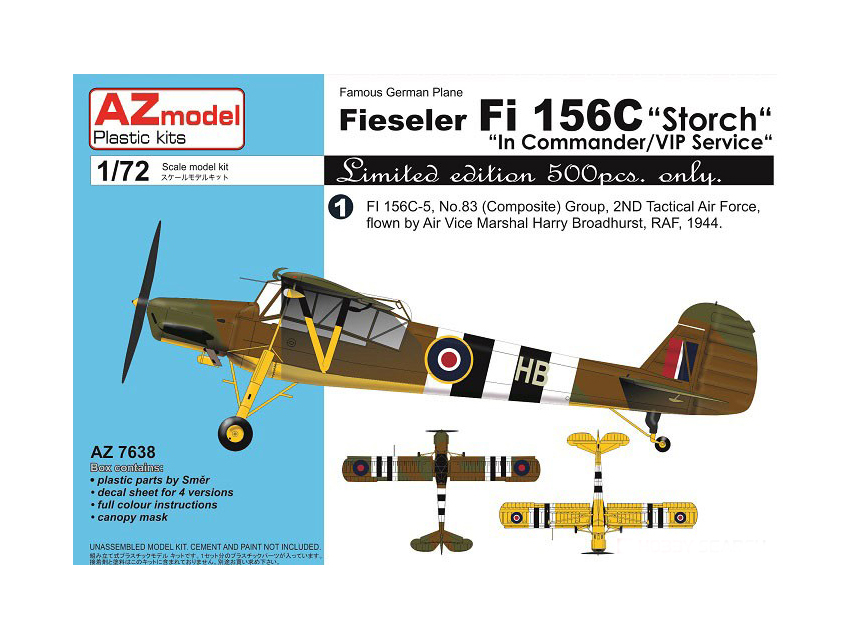 AZ7638  авиация  Fieseler Fi-156C Storch  (1:72)