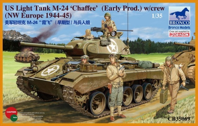 CB35069  техника и вооружение  US Light Tank M-24 'Chaffee' (Early prod.)(NW Europe 1944-45) (1:35)