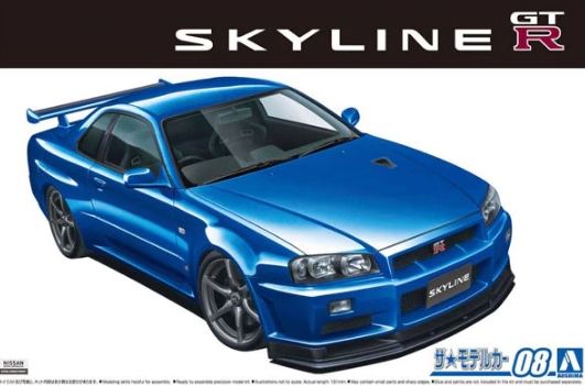 05858  автомобили и мотоциклы  Nissan BNR34 Skyline GT-R V-Spec II '02  (1:24)
