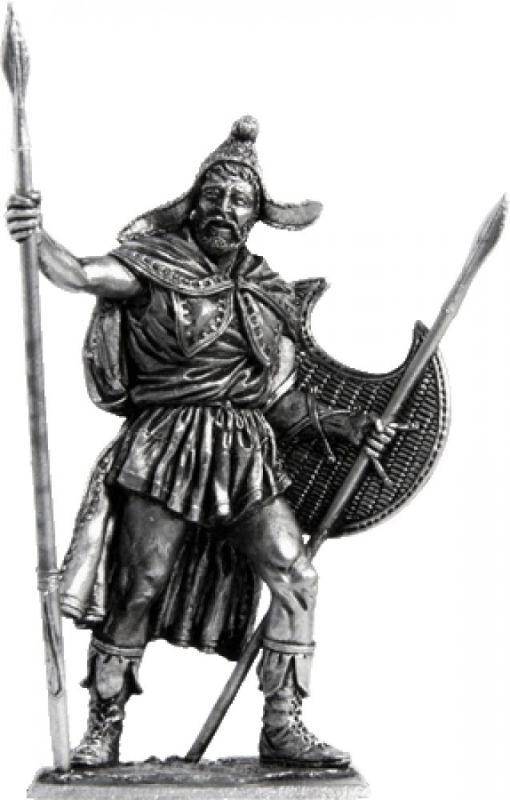 212 A  миниатюра  Фракийский пельтаст, 5 век до н.э.