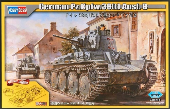 80141  техника и вооружение  German Pz.Kpfw.38(t) Ausf. B w/. Full Interior  (1:35)