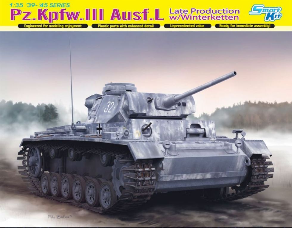 6387  техника и вооружение  Pz.Kpfw.III Ausf.L Late Production w/Winterketten (1:35)